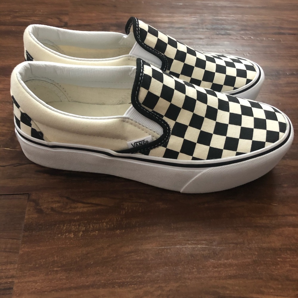 Platform Checkered Vans